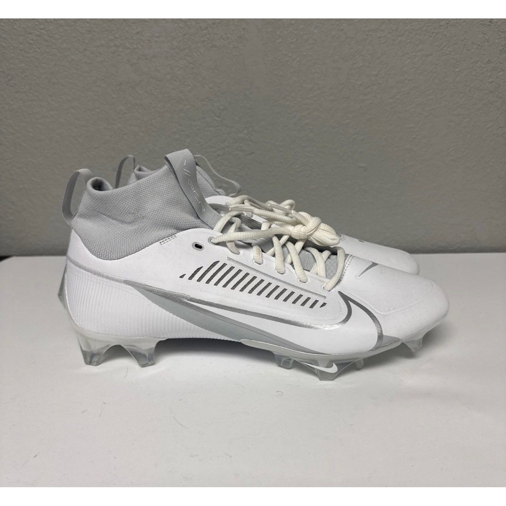 Nike Vapor Edge Pro 360 2 White Metallic Silver Cleats Mens 10 DA5456-100 NEW